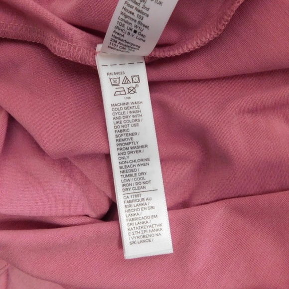 NWT! ATHLETA Essential V Neck Long Sleeve Top Shirt Tee T-Shirt Rose Pink Medium - Picture 15 of 16